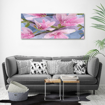 Obraz zdjęcie szkło akryl Różowa magnolia