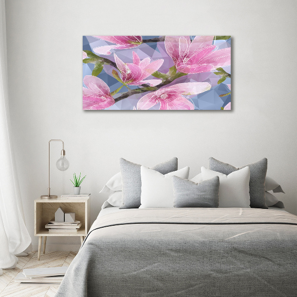 Obraz zdjęcie szkło akryl Różowa magnolia