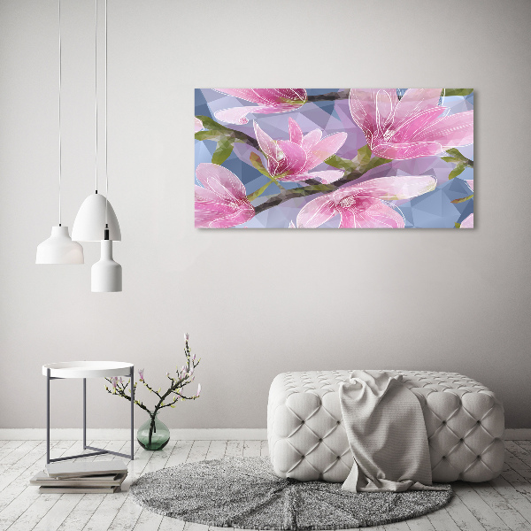 Obraz zdjęcie szkło akryl Różowa magnolia