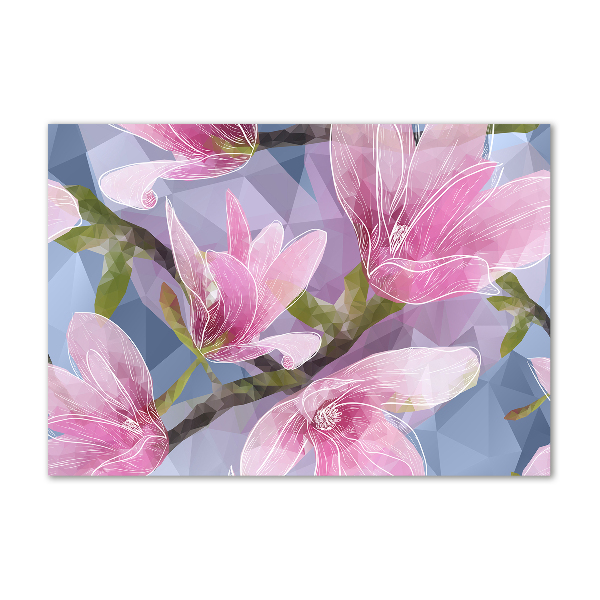 Obraz zdjęcie szkło akryl Różowa magnolia