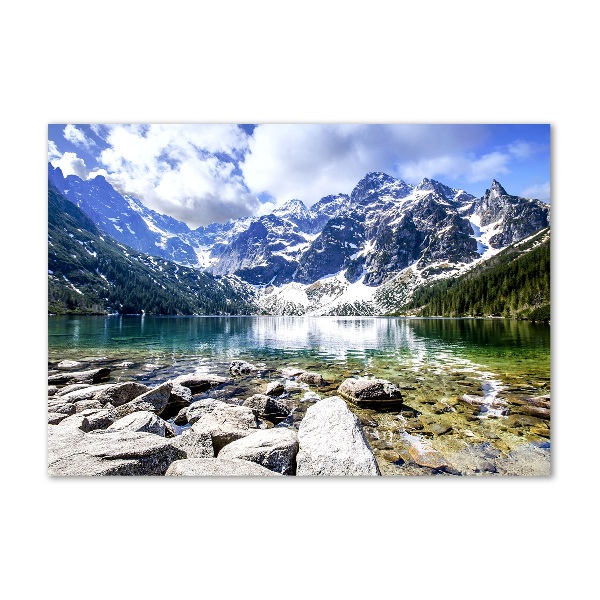 Foto obraz szkło akryl Morskie oko Tatry