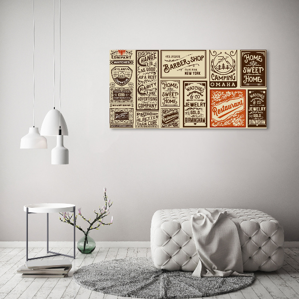 Foto obraz akryl Reklamy i etykiety