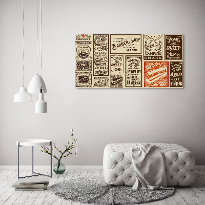 Foto obraz akryl Reklamy i etykiety