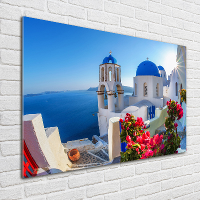 Foto obraz szkło akryl Santorini Grecja