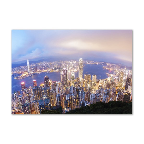 Foto obraz szkło akryl Hongkong panorama