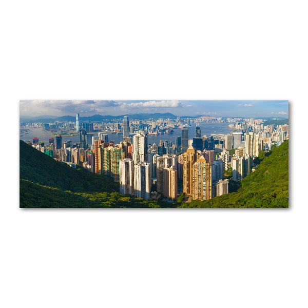 Foto obraz szkło akryl Hongkong panorama