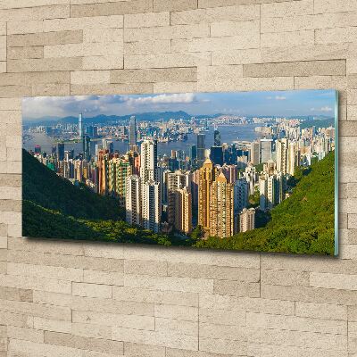 Foto obraz szkło akryl Hongkong panorama