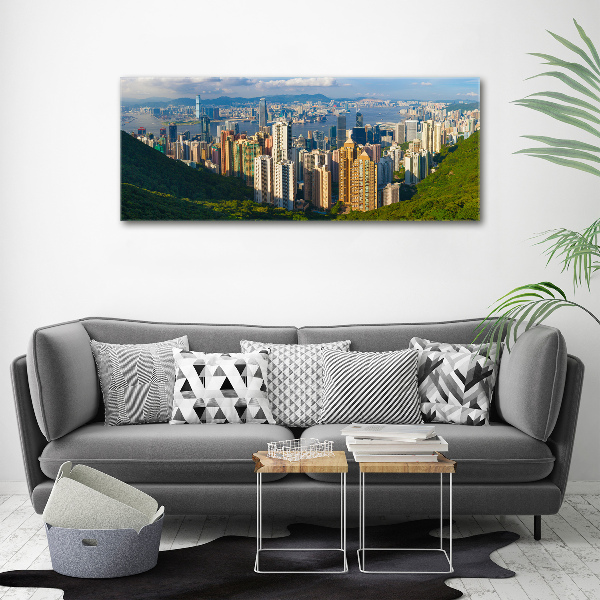 Foto obraz szkło akryl Hongkong panorama