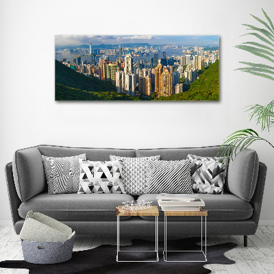 Foto obraz szkło akryl Hongkong panorama