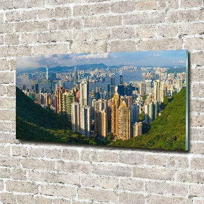 Foto obraz szkło akryl Hongkong panorama