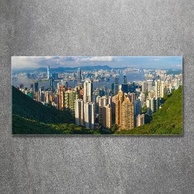 Foto obraz szkło akryl Hongkong panorama