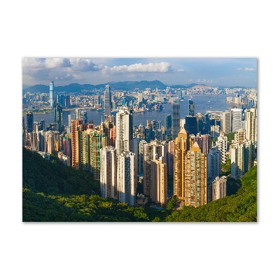 Foto obraz szkło akryl Hongkong panorama