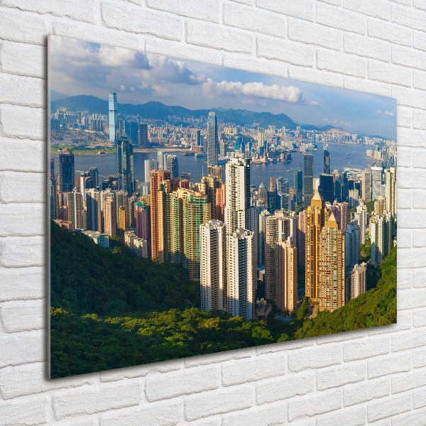 Foto obraz szkło akryl Hongkong panorama