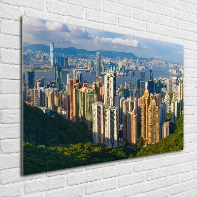 Foto obraz szkło akryl Hongkong panorama