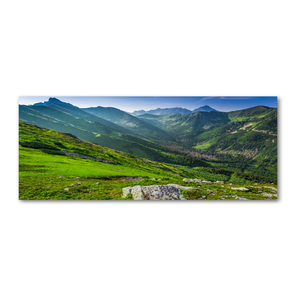 Foto obraz szkło akryl Świt w górach
