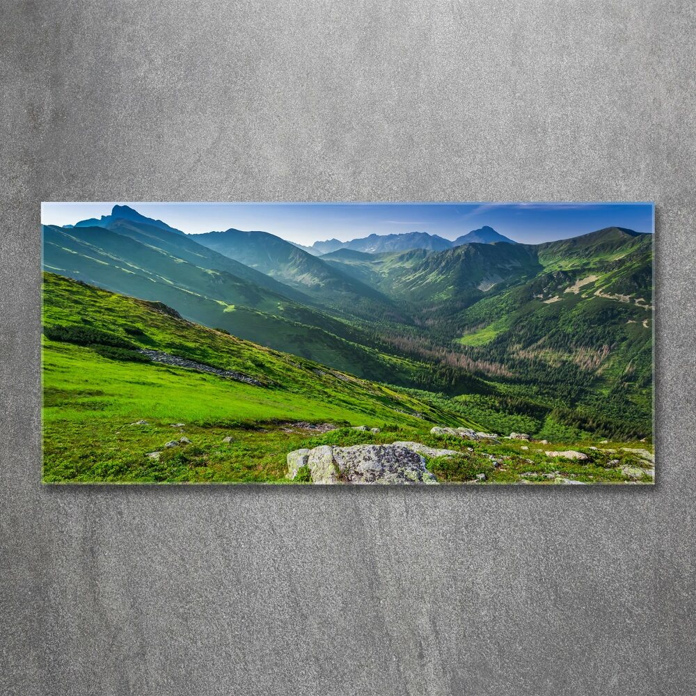 Foto obraz szkło akryl Świt w górach