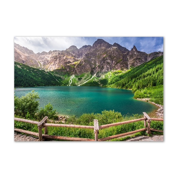 Foto obraz szkło akryl Morskie oko Tatry