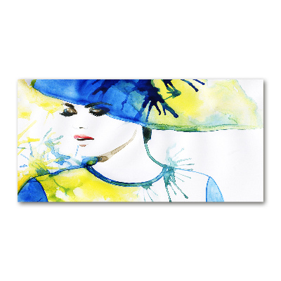 Obraz zdjęcie akryl Kobieta w kapeluszu