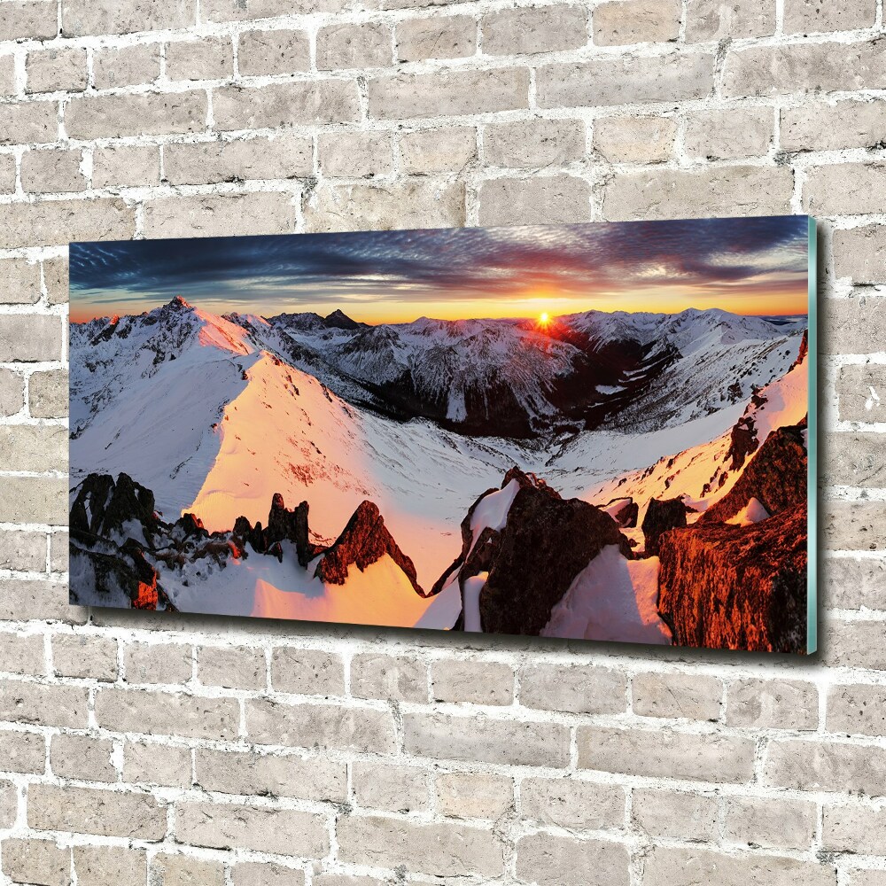 Foto obraz na ścianę akryl Góry zimą