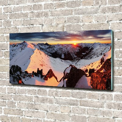 Foto obraz na ścianę akryl Góry zimą