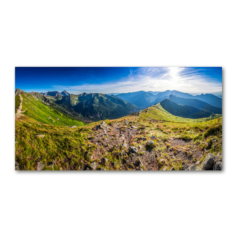Foto obraz szkło akryl Panorama górska