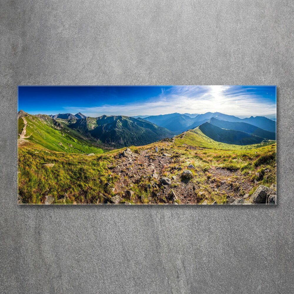 Foto obraz szkło akryl Panorama górska