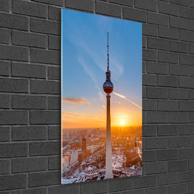 Foto obraz na ścianę szkło akrylowe pionowy Wieża telewizyjna