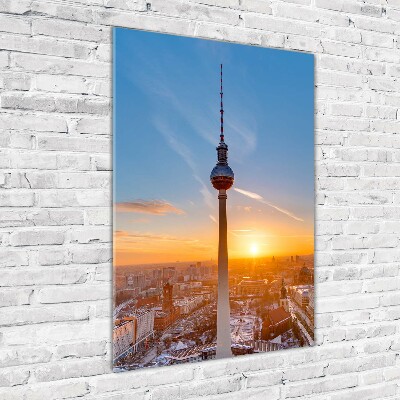 Foto obraz na ścianę szkło akrylowe pionowy Wieża telewizyjna