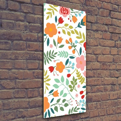 Obraz zdjęcie na scianę pleksi pionowy Kolorowe kwiaty