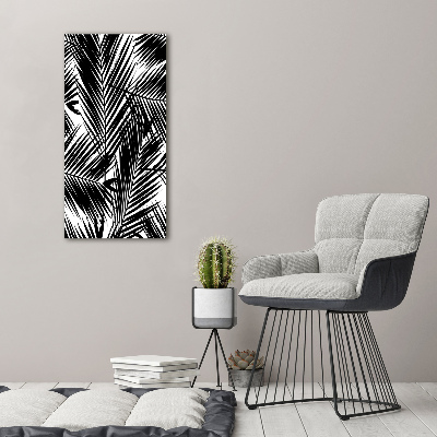 Obraz zdjęcie na ścianę akryl pionowy Liście palmy