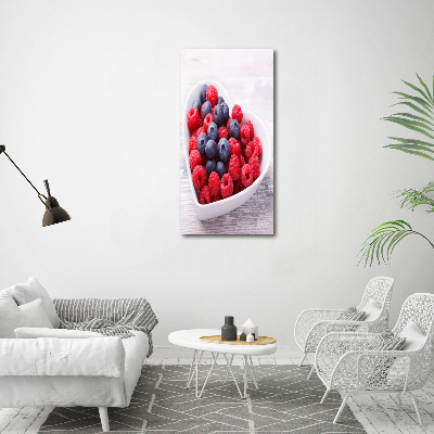 Obraz zdjęcie szkło akryl pionowy Maliny i jagody