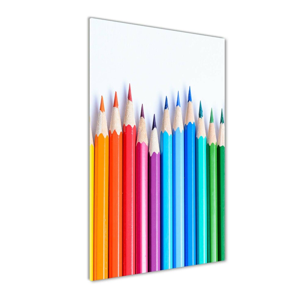 Foto obraz szkło akryl pionowy Kolorowe kredki