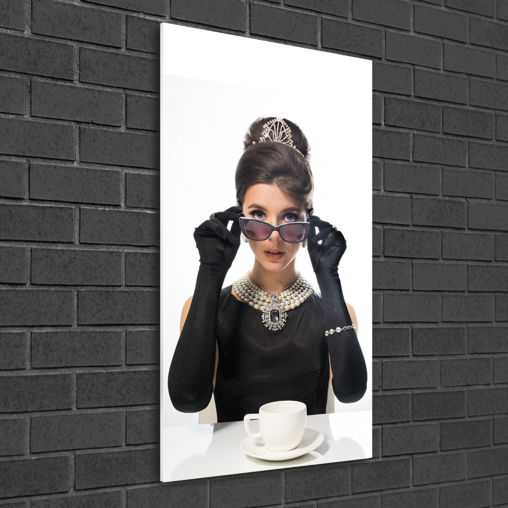 Foto obraz szkło akryl pionowy Kobieta w okularach