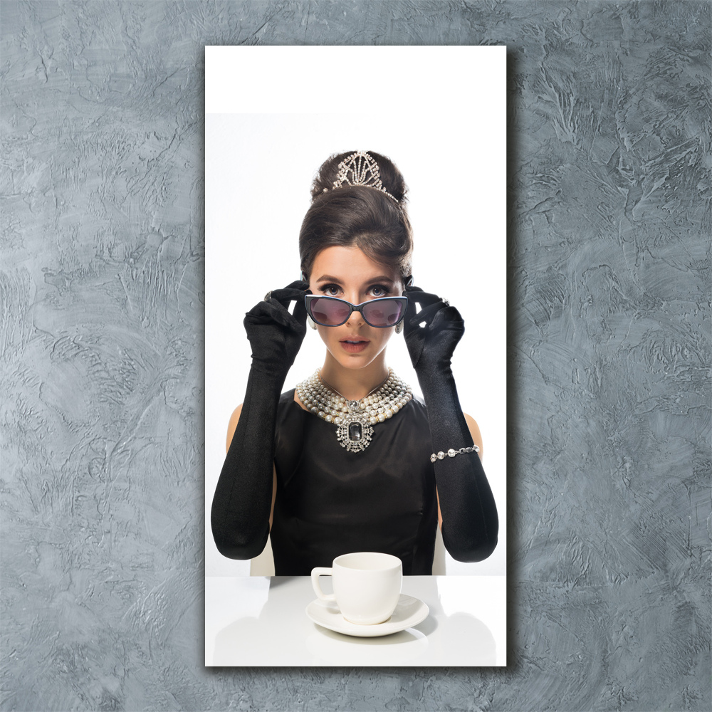 Foto obraz szkło akryl pionowy Kobieta w okularach