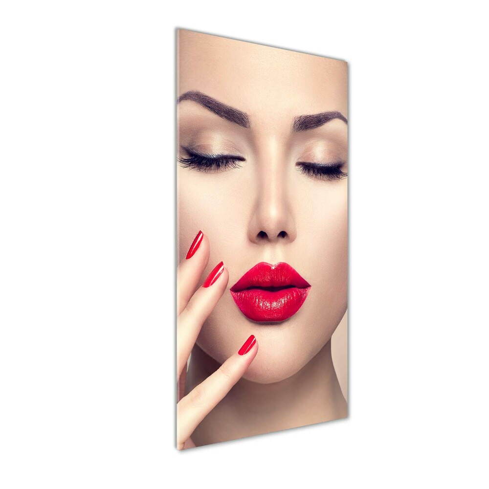 Foto obraz szkło akryl pionowy Czerwone usta