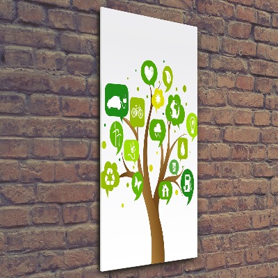 Foto obraz szkło akryl pionowy Ekologiczne drzewo