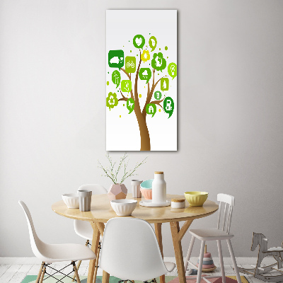 Foto obraz szkło akryl pionowy Ekologiczne drzewo