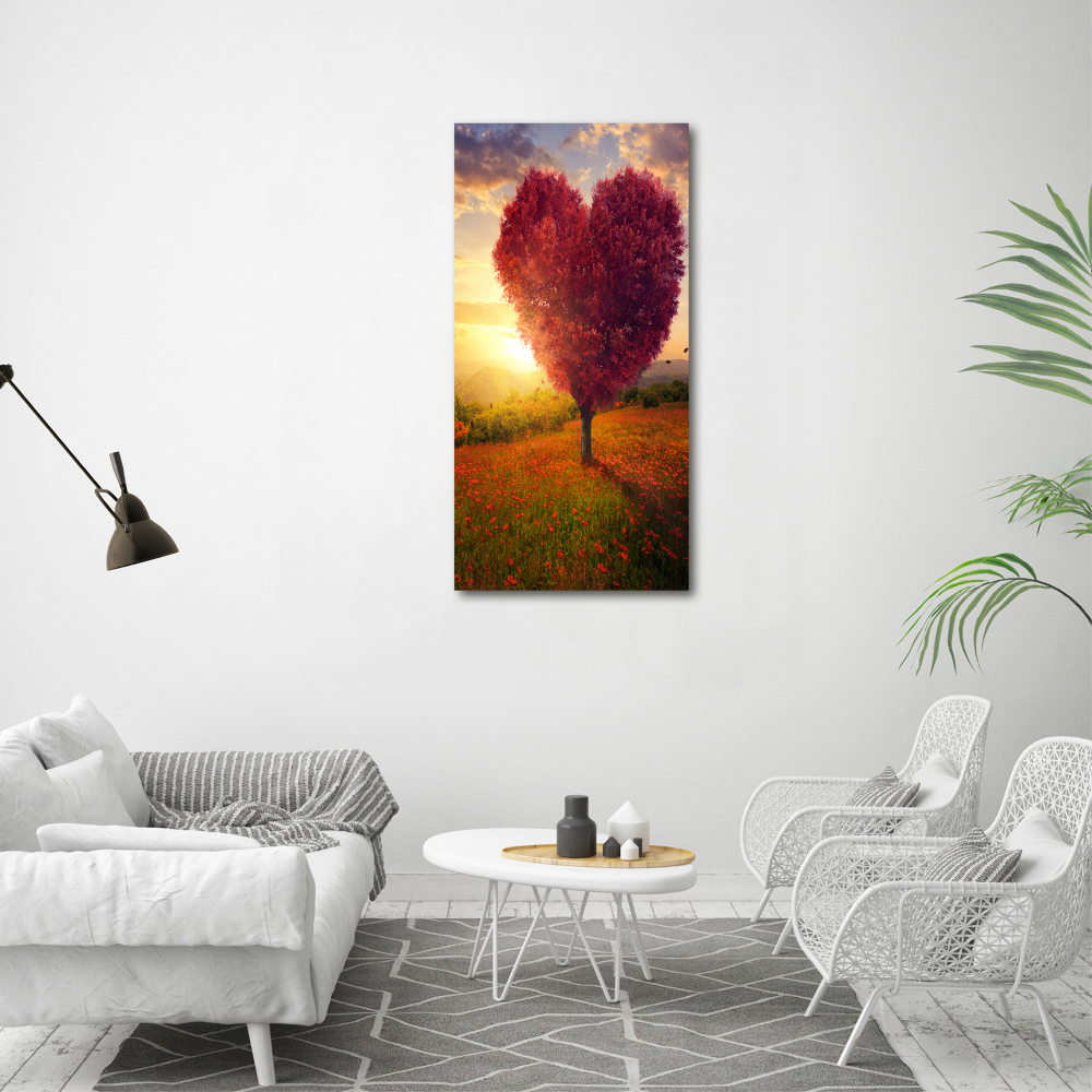 Obraz zdjęcie szkło akryl pionowy Drzewo serce