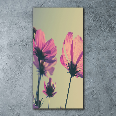 Foto obraz szkło akryl pionowy Różowe kwiaty