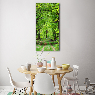 Obraz zdjęcie na ścianę szkło akrylowe pionowy Zielony las