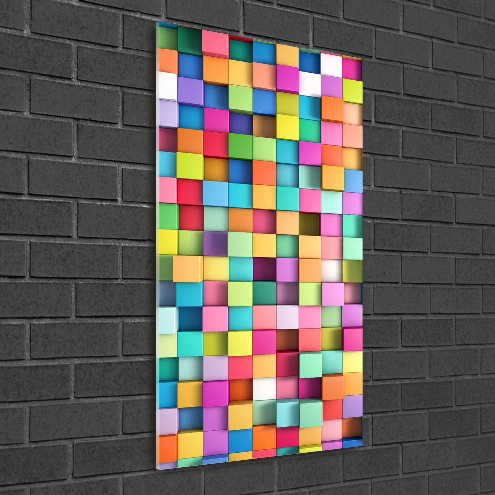 Obraz zdjęcie na scianę akrylowy pionowy Abstrakcja kwadraty