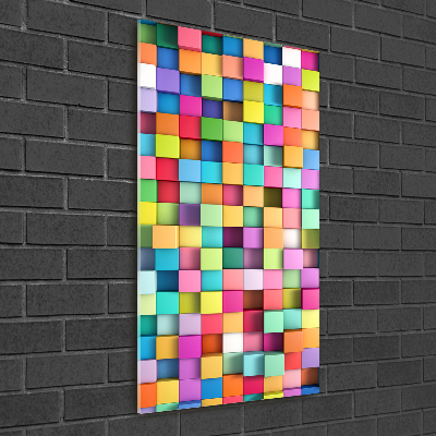 Obraz zdjęcie na scianę akrylowy pionowy Abstrakcja kwadraty