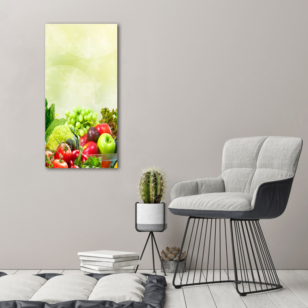 Obraz zdjęcie szkło akryl pionowy Warzywa i owoce