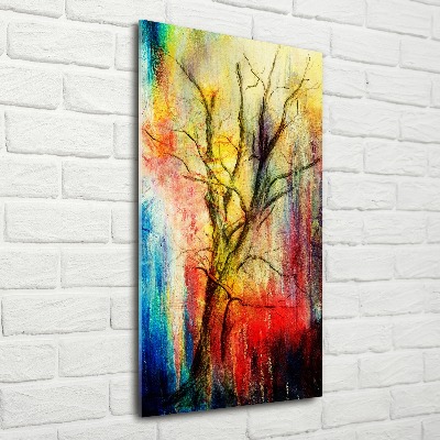 Obraz zdjęcie na scianę akrylowy pionowy Abstrakcyjne drzewo
