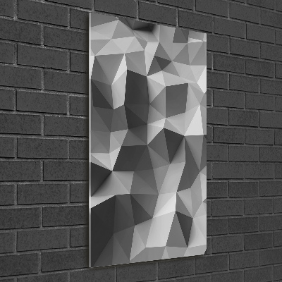 Foto obraz nowoczesny duży akrylowy pionowy Abstrakcja trójkąty