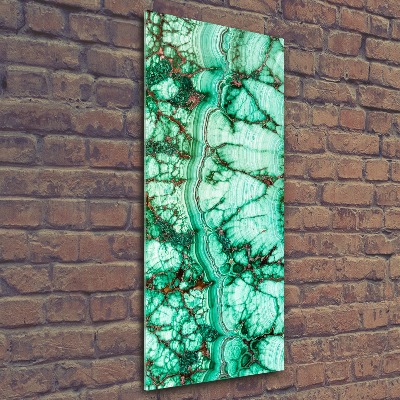 Obraz zdjęcie szkło akryl pionowy Malachit tekstura