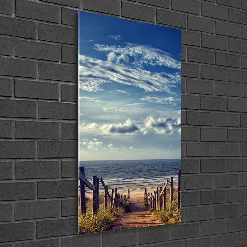 Obraz zdjęcie szkło akryl pionowy Ścieżka na plażę