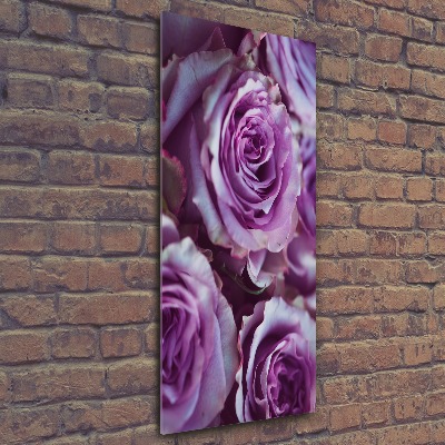 Obraz zdjęcie szkło akryl pionowy Fioletowe róże