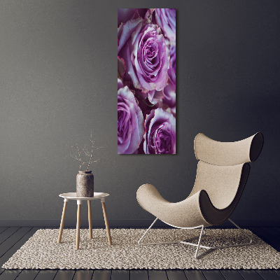 Obraz zdjęcie szkło akryl pionowy Fioletowe róże