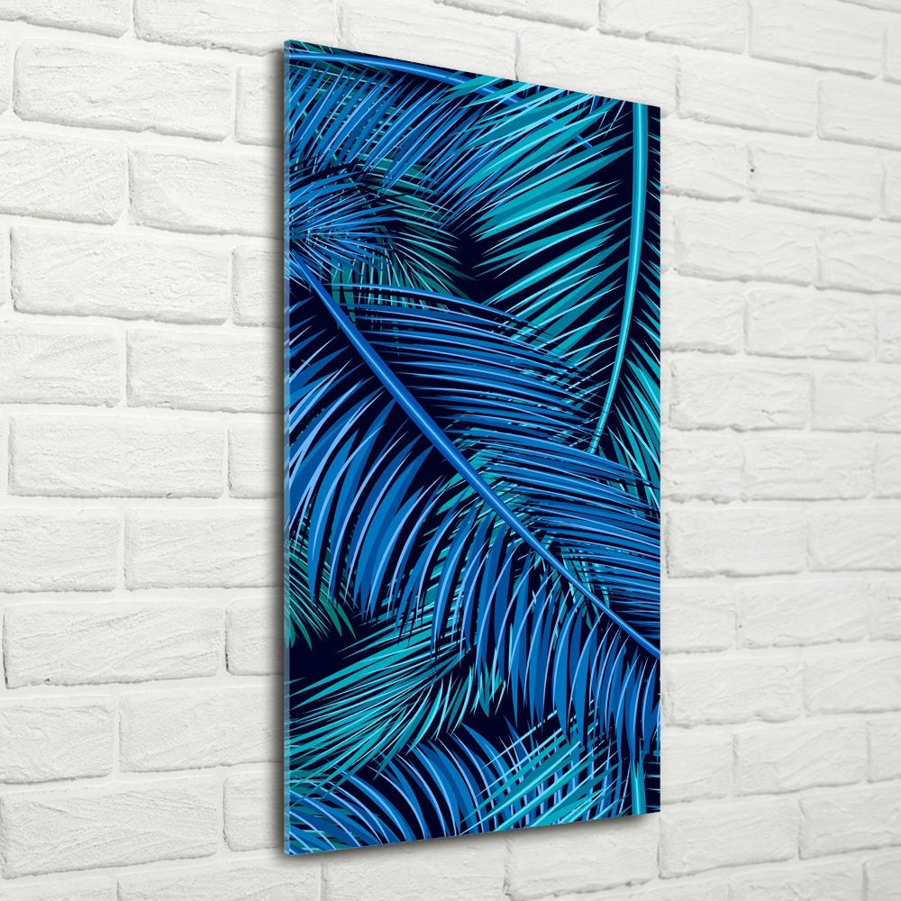 Foto obraz szkło akryl pionowy Liście palmy